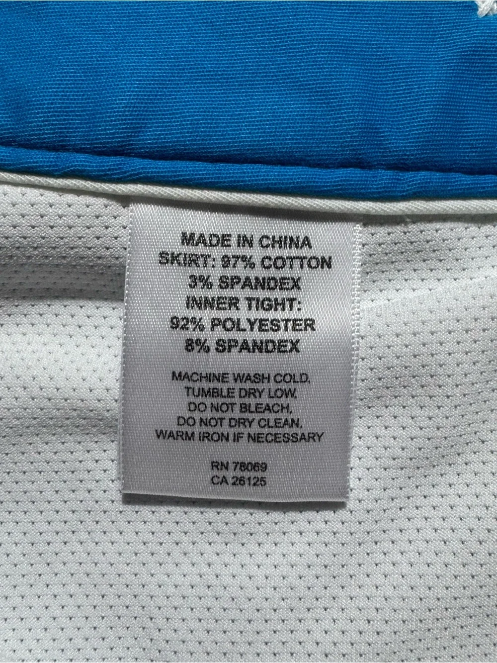 Ashworth Skort Womens 6 Blue Shorts Lined Skirt Athleisure Marina Blue Golf NEW